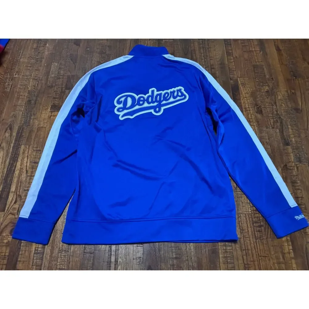 Los Angeles LA Dodgers Mitchell & Ness MLB Track Jacket Mens Large L New NWOT